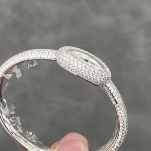 Cartier Baignoire HPI01607 Mini Model Silver Dial Iced Out Moissanite Best Replica (Wrist Size 15, 16, 17cm) - Image 14