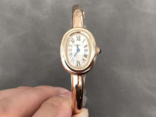 Cartier Baignoire de Cartier Rose Gold Silver Dial Mini Model Best Replica (Wrist Size 15, 16, 17cm) - Image 1