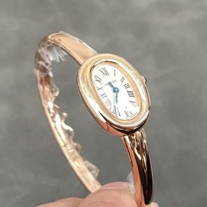 Cartier Baignoire de Cartier Rose Gold Silver Dial Mini Model Best Replica (Wrist Size 15, 16, 17cm) - Image 11
