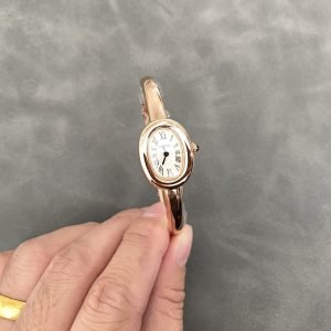 Cartier Baignoire de Cartier Rose Gold Silver Dial Mini Model Best Replica (Wrist Size 15, 16, 17cm) - Image 13
