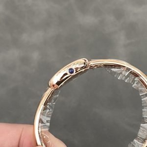 Cartier Baignoire de Cartier Rose Gold Silver Dial Mini Model Best Replica (Wrist Size 15, 16, 17cm) - Image 14