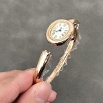 Cartier Baignoire de Cartier Rose Gold Silver Dial Mini Model Best Replica (Wrist Size 15, 16, 17cm) - Image 17