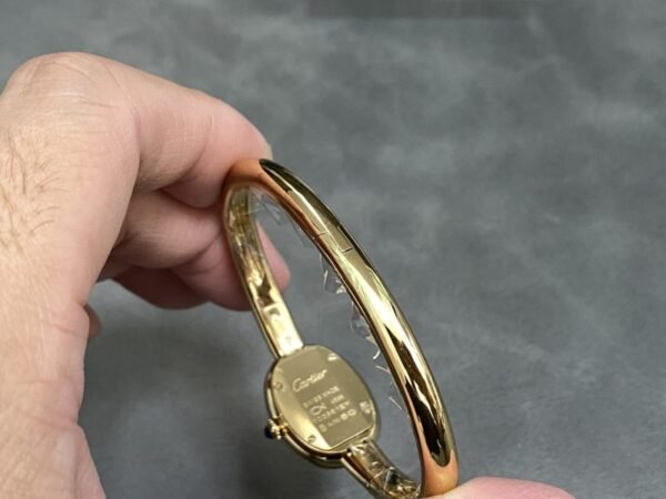 Cartier Baignoire de Cartier Yellow Gold Silver Dial Mini Model Best Replica (Wrist Size 15, 16, 17cm) - Image 6