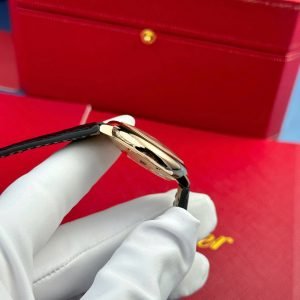 Cartier Ballon Bleu CRWGBB0009 Automatic Rose Gold Black Leather Strap Best Replica AF 36mm - Image 13