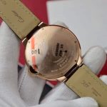Cartier Ballon Bleu Rose Gold White Dial Diamond Bezel Leather Replica 42mm - Image 20