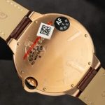 Cartier Ballon Bleu W6920037 Rose Gold Brown Dial Leather Strap Best Replica AF 42mm - Image 15