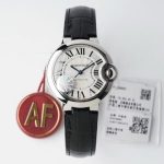 Cartier Ballon Bleu W6920085 White Dial Leather Quartz Movement Best Replica AF 33mm - Image 9