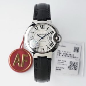 Cartier Ballon Bleu W6920085 White Dial Leather Quartz Movement Best Replica AF 33mm - Image 9