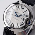 Cartier Ballon Bleu W6920085 White Dial Leather Quartz Movement Best Replica AF 33mm - Image 10
