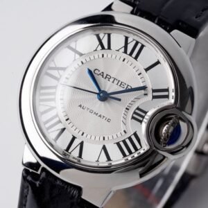 Cartier Ballon Bleu W6920085 White Dial Leather Quartz Movement Best Replica AF 33mm - Image 10