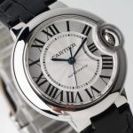 Cartier Ballon Bleu W6920085 White Dial Leather Quartz Movement Best Replica AF 33mm - Image 11
