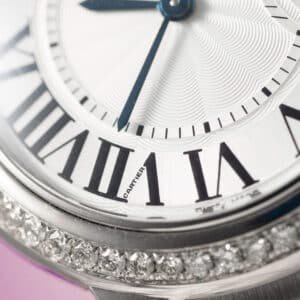 Cartier Ballon Bleu WE902065 White Dial Custom Natural Diamond Bezel Best Replica 33mm - Image 13