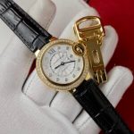 Cartier Ballon Bleu Yellow Gold Diamond Bezel Leather Replica 39mm - Image 10