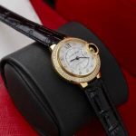 Cartier Ballon Bleu Yellow Gold Diamond Bezel Leather Replica 39mm - Image 13