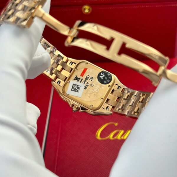 Cartier Panth??re Ladies Rose Gold MOP Dial Diamond Bezel Best Replica AF 27mm x 36mm - Image 7