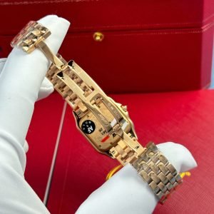 Cartier Panth??re Ladies Rose Gold MOP Dial Diamond Bezel Best Replica AF 27mm x 36mm - Image 17