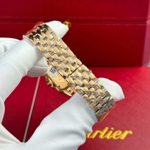 Cartier Panth??re Ladies Rose Gold MOP Dial Diamond Bezel Best Replica AF 27mm x 36mm - Image 18