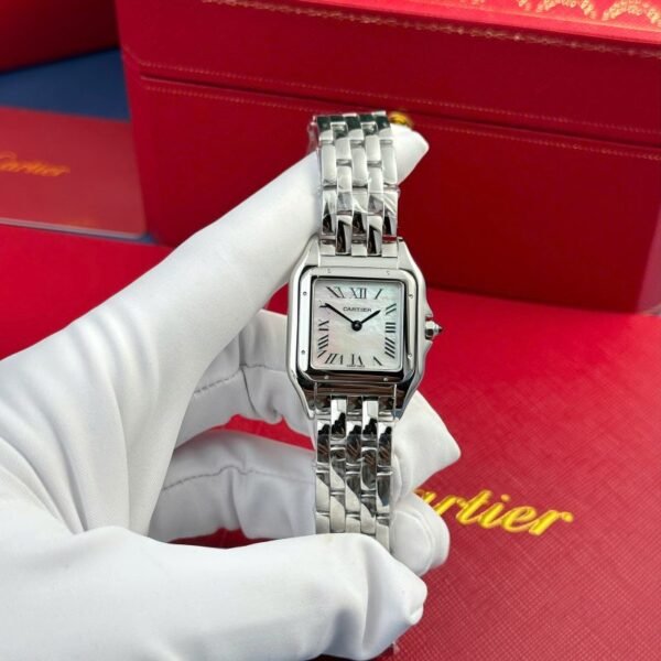 Cartier Panth??re Steel Ladies MOP Dial Best Replica AF 27mm x 36mm - Image 1