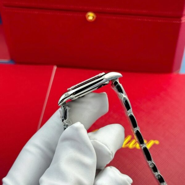 Cartier Panth??re Steel Ladies MOP Dial Diamond Bezel Best Replica AF 27mm x 36mm - Image 5