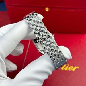 Cartier Panth??re Steel Ladies MOP Dial Diamond Bezel Best Replica AF 27mm x 36mm - Image 18