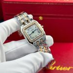 Cartier Panth??re Two Tone Rose Gold MOP Dial Diamond Bezel Best Replica AF 27mm x 36mm - Image 3