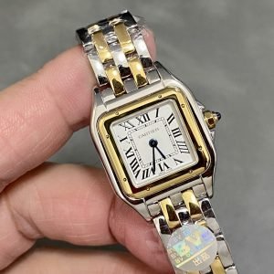 Cartier Panth??re de Cartier Small Model Two Tone Yellow Gold White Dial Best Replica BVF 23mm x 30mm - Image 10