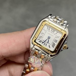 Cartier Panth??re de Cartier Small Model Two Tone Yellow Gold White Dial Best Replica BVF 23mm x 30mm - Image 11