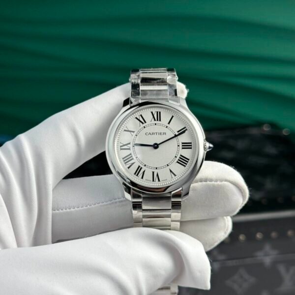 Cartier Ronde Must White Dial Steel Bracelet Best Replica AF 36mm - Image 1