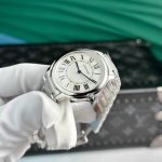 Cartier Ronde Must White Dial Steel Bracelet Best Replica AF 36mm - Image 3