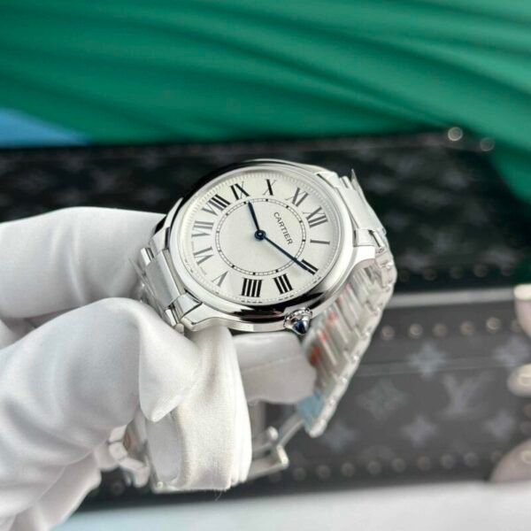 Cartier Ronde Must White Dial Steel Bracelet Best Replica AF 36mm - Image 3