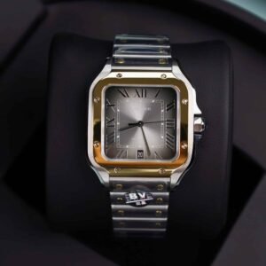 Cartier Santos De Cartier CRW2SA0030 Two Tone Grey Dial Large Model Best Replica BVF 39.8mm - Image 13