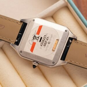 Cartier Santos Dumont CRW2SA0011 Two Tone Silver Dial Leather Strap Replica BVF 38mm x 27.5mm - Image 13