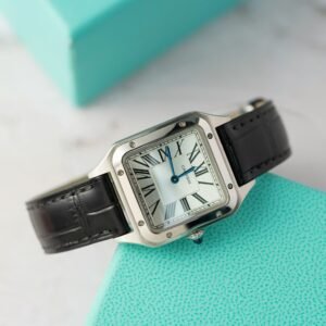Cartier Santos Dumont WSSA0023 Steel Silver Dial Leather Strap Replica BVF 38mm x 27.5mm - Image 8
