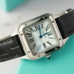Cartier Santos Dumont WSSA0023 Steel Silver Dial Leather Strap Replica BVF 38mm x 27.5mm - Image 9