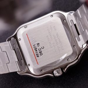 Cartier Santos Green Dial Large Model Custom Moissanite Bezel Best Clone BVF 39.8mm - Image 19