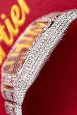 Cartier Santos Iced Out VVS1 Clarity Moissanite Large Model Best Replica 39.8mm - Image 5