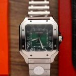 Cartier Santos Large Model Green Dial Best Replica BVF 39.8mm - Image 10