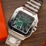 Cartier Santos Large Model Green Dial Best Replica BVF 39.8mm - Image 12