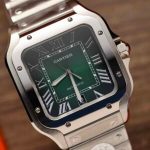Cartier Santos Large Model Green Dial Best Replica BVF 39.8mm - Image 13