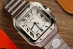 Cartier Santos Large Model White Dial Best Replica BVF 39.8mm - Image 4