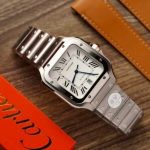 Cartier Santos Large Model White Dial Best Replica BVF 39.8mm - Image 9
