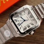 Cartier Santos Large Model White Dial Best Replica BVF 39.8mm - Image 10
