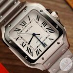 Cartier Santos Large Model White Dial Best Replica BVF 39.8mm - Image 11
