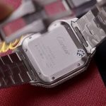 Cartier Santos Steel Large Model Iced Out Swarovski Stones Best Replica 39.8mm - Image 19