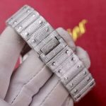 Cartier Santos Steel Large Model Iced Out Swarovski Stones Best Replica 39.8mm - Image 20