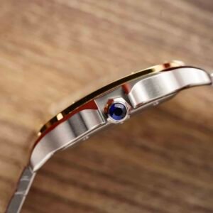 Cartier Santos Two Tone Yellow Gold White Dial Large Model Best Replica BVF 39.8mm - Image 12