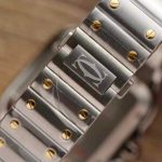 Cartier Santos Two Tone Yellow Gold White Dial Large Model Best Replica BVF 39.8mm - Image 14