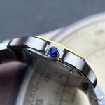 Cartier Santos Two Tone Yellow Gold White Dial Medium Model Best Replica BVF 35.1mm - Image 5