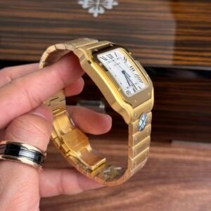 Cartier Santos WGSA0029 Yellow Gold White Dial Large Model Best Replica BVF 39.8mm - Image 13