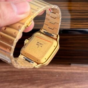 Cartier Santos WGSA0029 Yellow Gold White Dial Large Model Best Replica BVF 39.8mm - Image 14